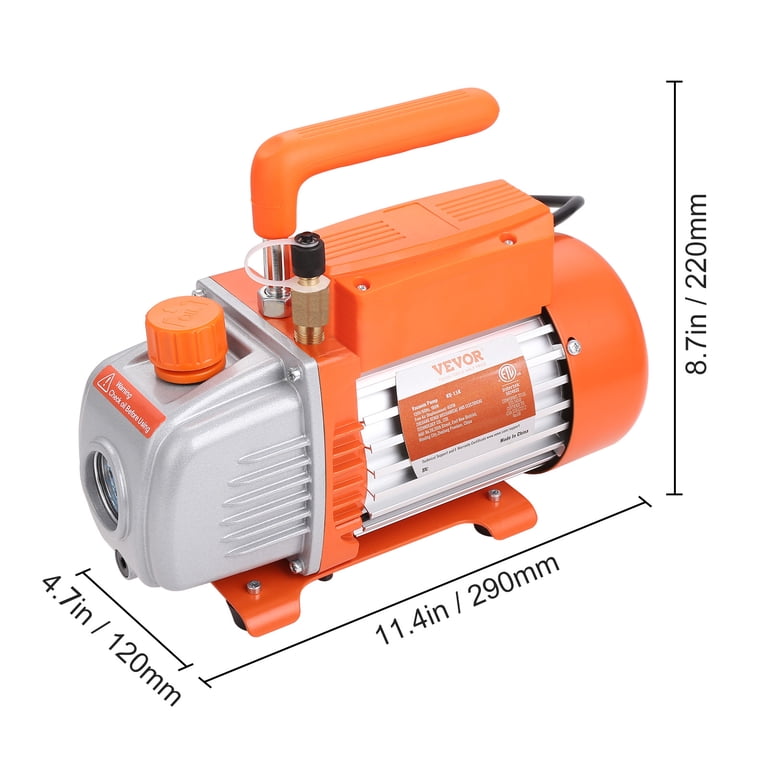 1/4 HP 4 CFM HVAC Manifold Gauge Set VEVOR 1/4 HP 4 CFM AC Vacuum Pump ...