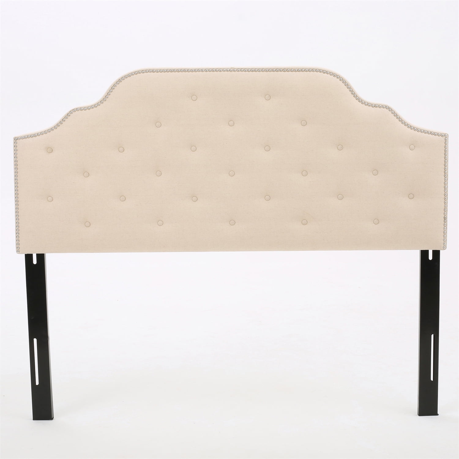 Kepooman Upholstered Headboard, Button Tufted Upholstery, Queen & Full Size, Beige Kepooman Upholstered Headboard, Button Tufted Upholstery, Queen & Full Size, Beige