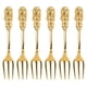 thumbnail image 4 of Gold Creative Dinnerware Set Decorative Swan Base Holder With 6 Spoons Forks For Coffee Fruit Dessert Stirring Mixing Teaspoon, 4 of 11