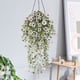 thumbnail image 5 of Xihbxyly Flor Artificial de Seda Violeta para Colgar En La Pared - Cesta de Ratán Verde, 76 X 25 Cm, Ideal para Techo o Pared, Juego de 2, Fácil de Mantener., 5 of 6