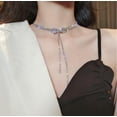 thumbnail image 4 of Collar de diamantes de estilo coreano con cadena de clavícula de mariposa de alta calidad con personalidad y accesorios de estilo frío, 4 of 6
