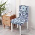thumbnail image 4 of Set of 4 Dining Chair Covers, Washable Polyester Kitchen Slipcovers Featuring Earthy, Tribal Style, Boho Chic, Vintage, Retro Patterns with Stretch and Removable Protector for Farmhouse Kitchen, 4 of 7