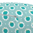 thumbnail image 3 of Fruits Pouf Cover with Zipper, Abstract Apples on White Flowers Pastel Playroom Shower, Soft Decorative Fabric Unstuffed Case, 30" W X 17.3" L, Turquoise Seafoam, by Ambesonne, 3 of 5