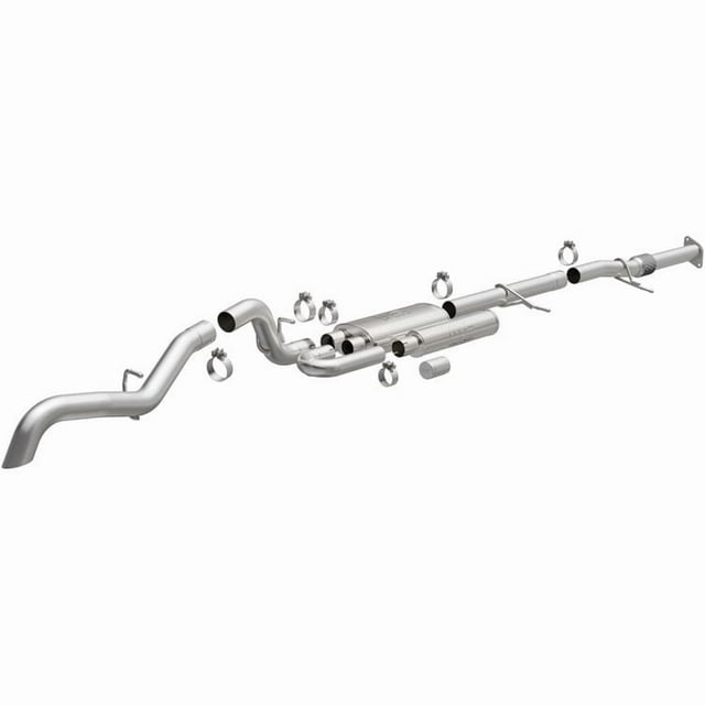 Magnaflow Performance Exhaust System Kit 19648 Overland Series Cat-Back System; Stainless Steel; With Muffler; 3 Inch Pipe Diameter; Single Exhaust With Single Exit; Single Passenger Side Rear Exit