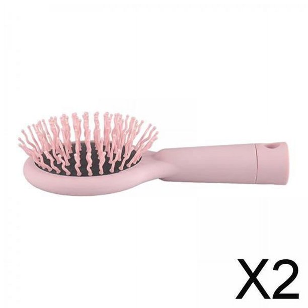 Set de 2 Peines Antiestáticos para Viaje con Masajeador y Cepillo de Pelo 2 piezas