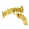 thumbnail image 4 of Vampire Teeth Fang Grillz 18K Gold Plated Hip Hop Fangs Top Bottom Teeth Grills for Your Teeth Set for Men and Women, 4 of 6