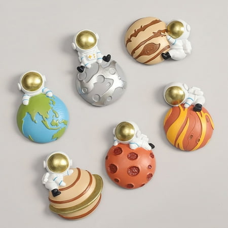

Xmarks 3 Packs Universe Astronaut Fridge Magnets Planet Magnets 3D Resin Cute Fridge Magnets Perfect for Ornaments Decoration Collectionism