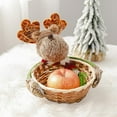 thumbnail image 6 of Christmas Gift Basket, Woven Bamboo Holiday Snowman Elk Doll Xmas Storage Baskets,for Candy,Biscuits etc, 6 of 6