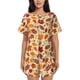 thumbnail image 1 of Fotbe Autumn Leaves 2 Conjunto de Pijama Estampado para Mujer, 2 Piezas, Ropa de Dormir con Camiseta de Manga Corta y Shorts Suaves-XX-Large, 1 of 6