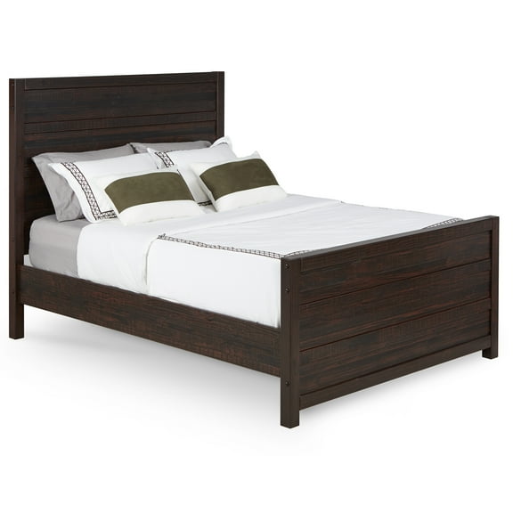 Carmel Bed - Queen Size - Antique Walnut Finish