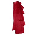 thumbnail image 5 of Riforla Women Solid Color Mesh Skirt 6 Layered Tie on Belt Tutu Overskirt Skirts for Women Trendy Red One Size, 5 of 6