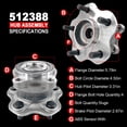 thumbnail image 4 of Conjunto de cubo y rodamiento de rueda KNOLET 512388, 5 birlos con ABS, 4 of 8