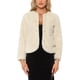 thumbnail image 1 of CHAQUETA DE PIEL SINTÉTICA INSPIRADA CHIC 2024 para Mujeres, Manga Larga, Con Bolsillos, Botón de Perla, Cárdigan Corto Esponjoso, Ropa Exterior XL Beige, 1 of 5