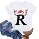 thumbnail image 1 of Fiudx Ofertas y Liquidaciones Camiseta Informal de Manga Corta con Cuello Redondo y Estampado Informal a La Moda para Mujer, 1 of 4