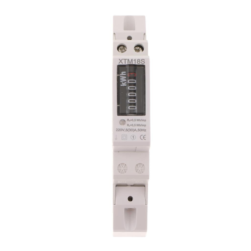 Miulika Single-phase Single-pole Wire Output KWh Counter DIN Rail Mounting - Electronic