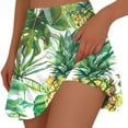 thumbnail image 2 of QATAINLAV Jupe-Short de Tennis pour Femmes, Imprimé Tropical Hawaïen, Jupes avec Short Intégré, Été, Course, Entraînement, Short Jupe, Vert G, Soldes de la Rentrée, 2 of 6