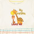 thumbnail image 4 of Inktastic My Grandma Loves Me Giraffe Girls Baby Dress, 4 of 5