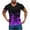 Purple, variant on Odeerbi Men's Graphic T-Shirts Casual Fitness Sports Gradient Printing Shirt V-neck Short Sleeve Blouse Purple