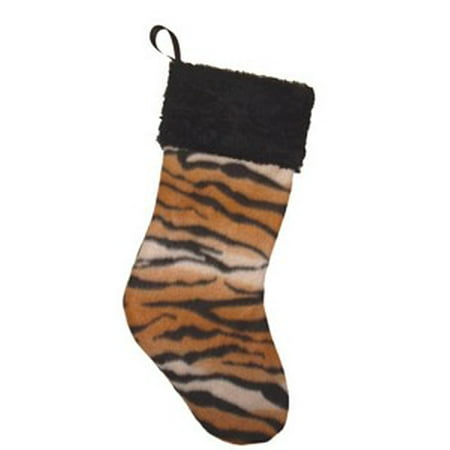 tiger fleece christmas stocking
