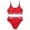 a-Red7715, variant on FINALGANG Girls 2 Piece Swimsuit Set Kids Spaghetti Strap Contrast Trim Top High Waist Stretchy Swim Briefs For Summer Daily Beach Wear Pink 11-12 Years