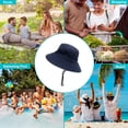 thumbnail image 5 of Sombrero para el sol Sombrero de sol ligero para niños Sombrero de cubo de protección solar para niños pequeños Gorro de juego de verano con correa para la barbilla de ala ancha para niños Adepaton BST3013651-2, 5 of 5