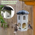 thumbnail image 5 of Metal Bird Feeder for Outdoor Hanging Wild Bird Feeders with Circular Perch Easy to Clean & Refill Large Seed Capacity Bird Feeders for Outdoors Hanging 9" White Castle Bird Feeder Outdoor Garden, 5 of 6