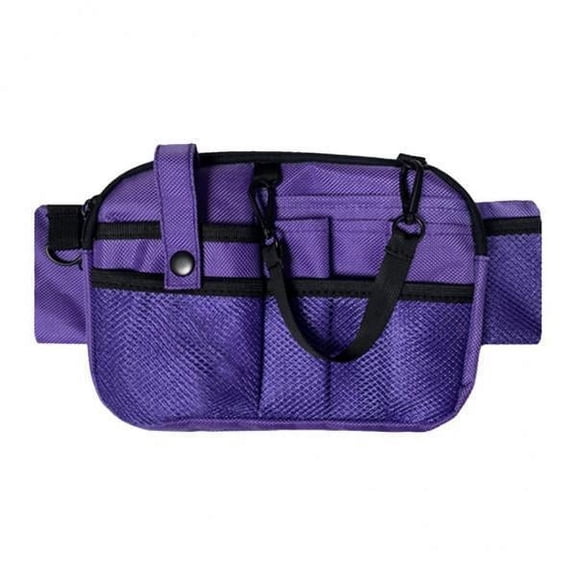 Segolike 2xNurse Pouch Waist Bag Apron Hip Bag Utility Waist Pack Nurse Tool Belt Pouch Violet