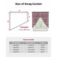 thumbnail image 6 of Orange Blue Swag Valances for Windows, British Style Buffalo Plaid Lattice Rod Pocket Sheer Valances for Small Windows, Swag Toppers Light Filtering for Kitchen Living Room 2 Panels 36''x36'', 6 of 6