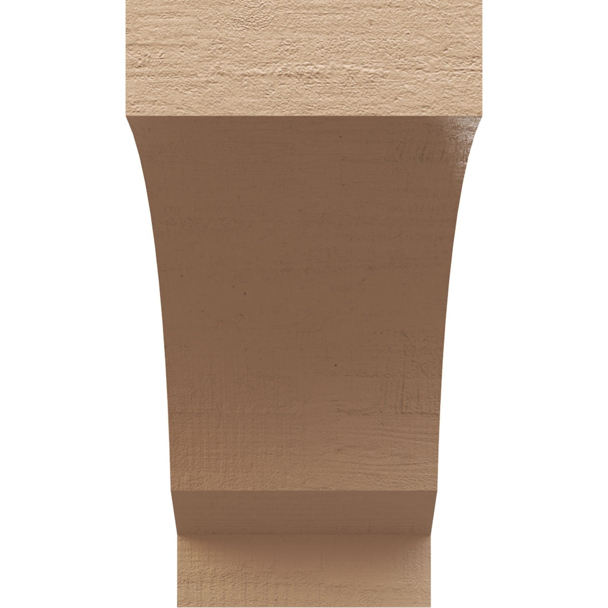 9"W x 18"D x 18"H Classic Moab Rough Cedar Woodgrain TimberThane Corbel, Primed Tan
