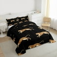 thumbnail image 3 of Homewish Jungle Animal Leopard Bedding Comforter Set,Safari Cheetah Twin Comforter Sets,Brown Black Bedding Set For Boy,Super Cozy Room Decor Reversible,2 Pieces, 3 of 8