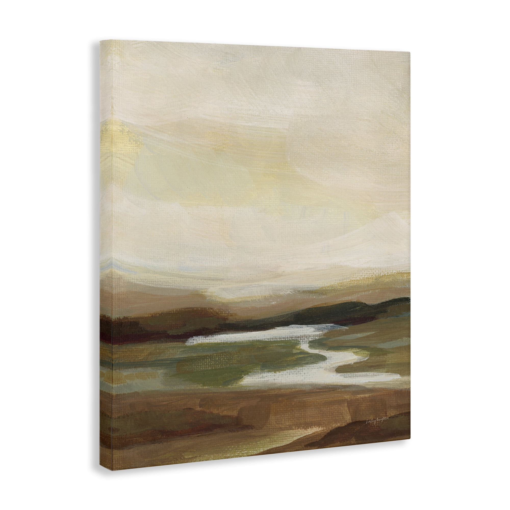 Stupell Industries Chestnut Springs River Landscape Painting Gallery Wrapped Canvas Art Print Wall Art, 36 x 48