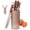 Brown, variant on Coliware 6-Piece Knife Set, Stainless Steel Black Professional Kitchen Knife Set for Chef, Super Sharp Knife Set with Universal Knife Block for Home Restaurant