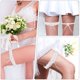 thumbnail image 1 of Qarigey 2 pack/lote Liga de boda cómoda con aplicación amplia anillo para pierna lazo para pierna nupcial diario Accesorios de disfraces Blanco, 1 of 6