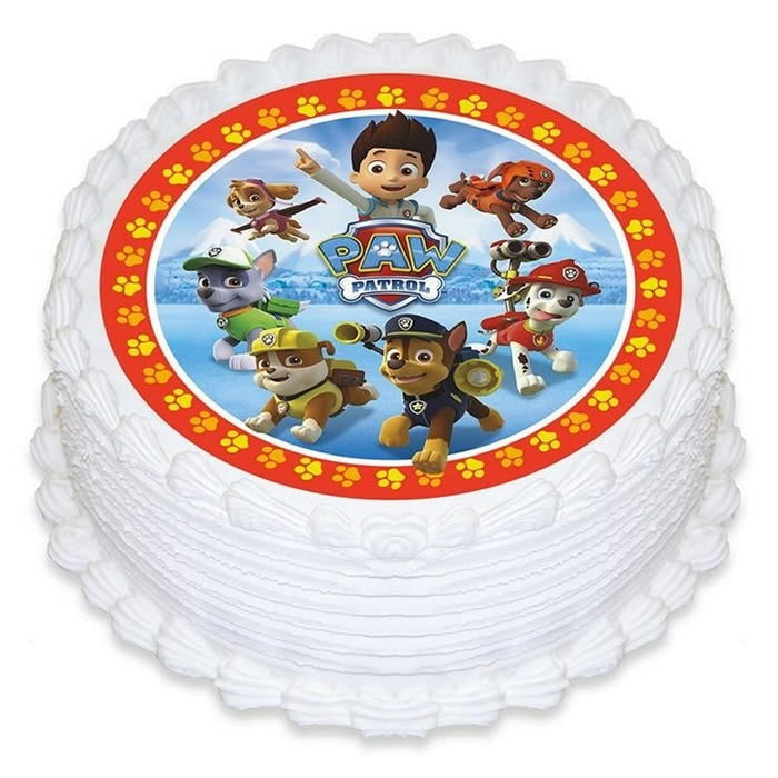 PAW PATROL  A4 EDIBLE PARTY CAKE TOPPER ICING SHEET RICE PAPER WAFER CARD 