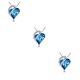 thumbnail image 1 of Jumpingount Corazón Colgante Collar Retro Novia Madre Hija Cristal Gargantilla Aniversario Boda Mujer Joyería Azul Type1 NO1, 1 of 6