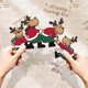thumbnail image 5 of Marco de puerta esquinero de madera para Navidad | Adorno colgante personalizado de madera maciza | Textura colorida 3D | Decoración navideña | Adorno festivo para fiestas navideñas | Idea de regalo, 5 of 9