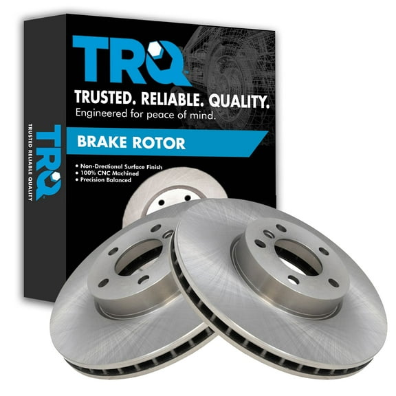 TRQ Front Brake Rotors Set Vented Fits Select 2007-2018 BMW X5 2011-2019 X6