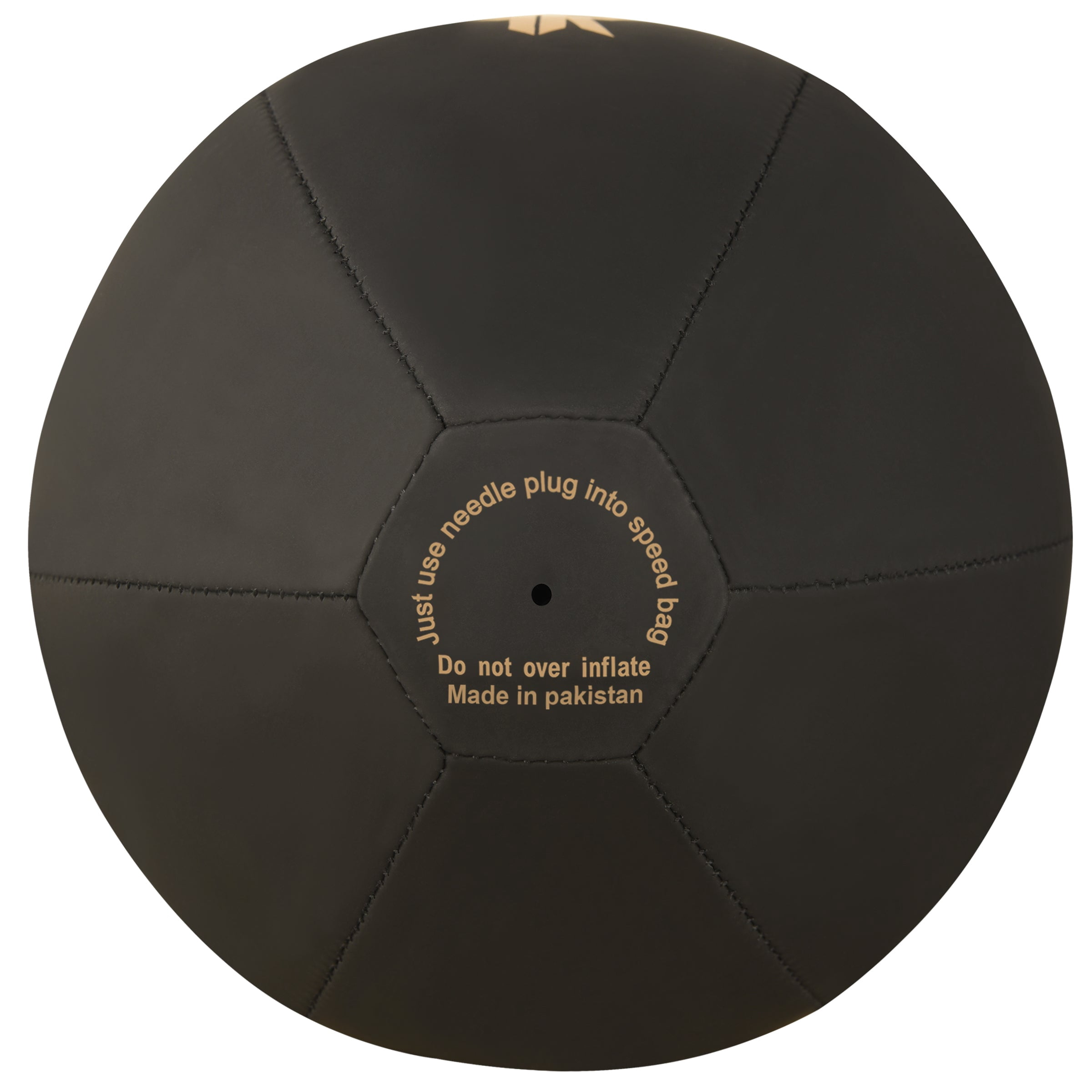 Fistrage Leather Fitness Speed Bag, Black & Gold