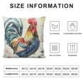 thumbnail image 6 of JRXY Farmhouse Rooster Coloful Chicken Decorative Throw Pillow Covers Pillows Case Square Cushion Cover Cases Pillowcase with Zipper Sofa Home Decor for Couch Bed Patio Car 2 pcs White, 6 of 6