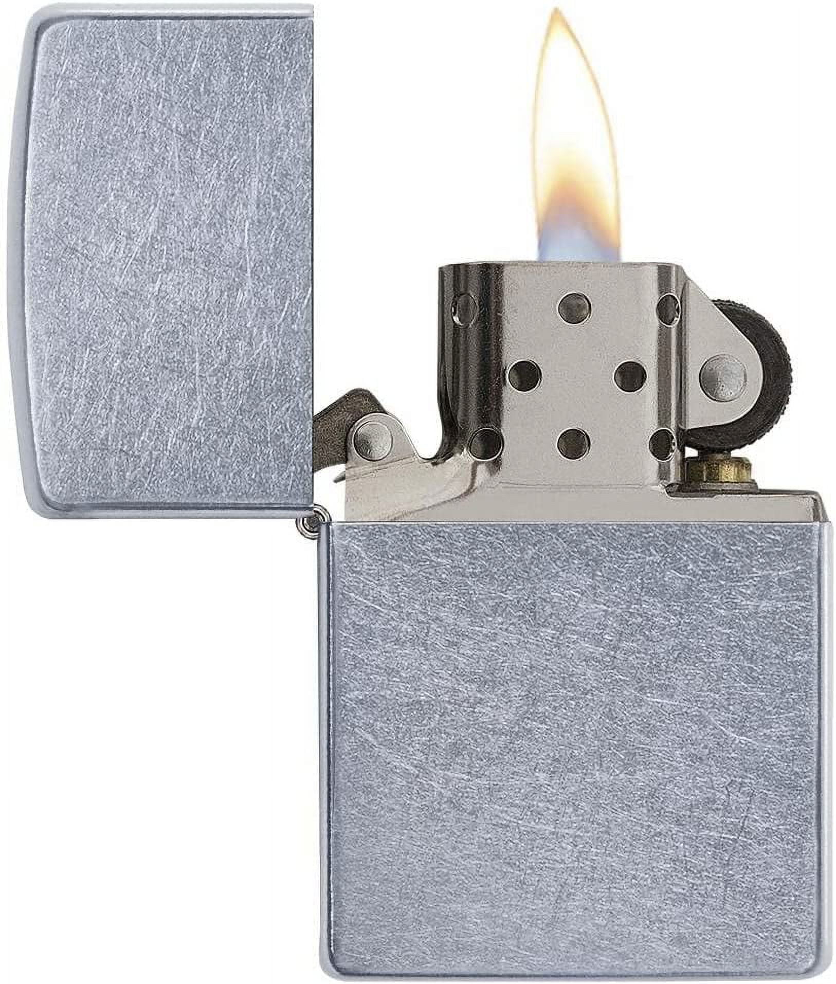 Zippo Lighter - Personalized Chrome Windproof Lighter Custom Message Engrave (Street Chrome) #207