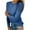 Navy-1, variant on Moocorvic Long Sleeve Shirts for Women Plus Size Women Solid Floral Lace O-Neck Asymmetric Three Quarter Tops Blouse