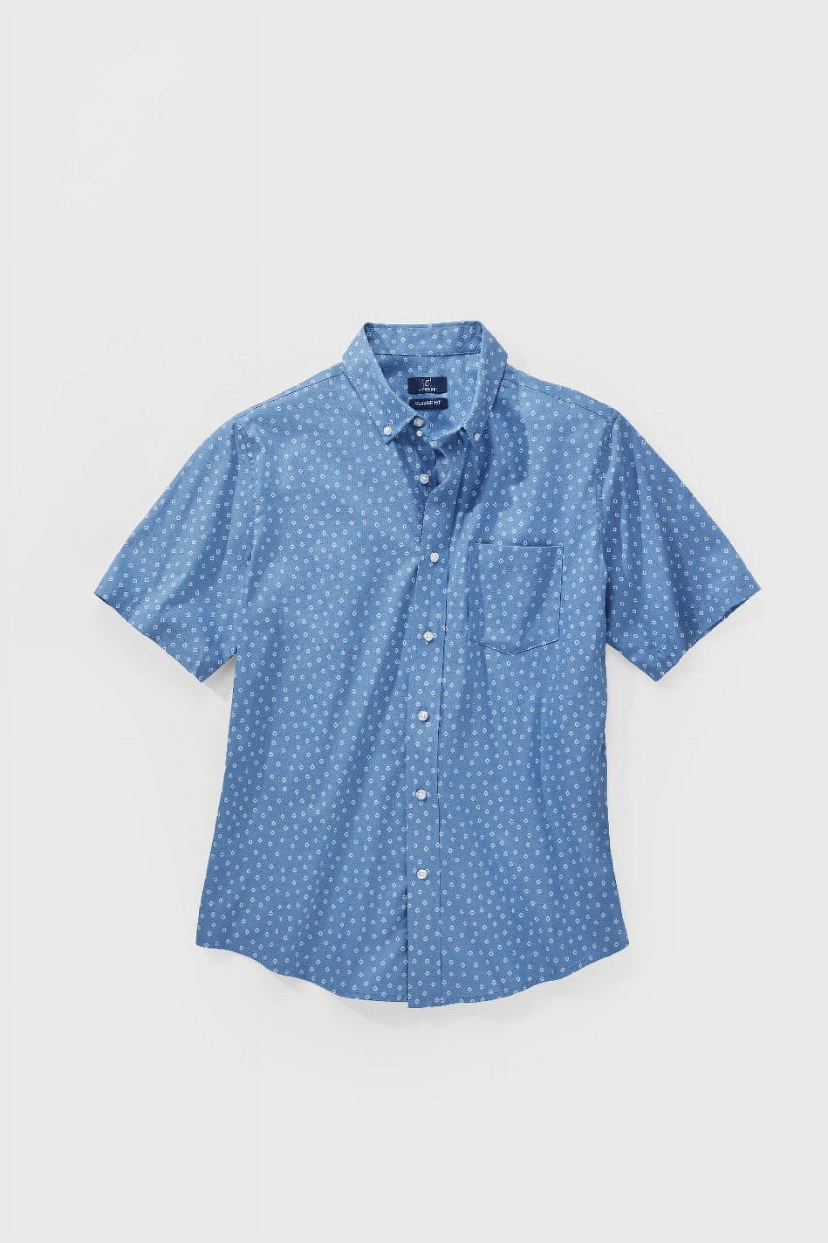 George Men's & Big Men's Short Sleeve Poplin Button-Up Shirt, Sizes S-3XL