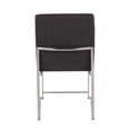thumbnail image 5 of LumiSource Brushed Stainless Steel, Charcoal Fabric High Back Fuji Dining Chair - Set of 2, 5 of 8