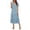 Light Blue, variant on Vivianyo HD Women's Wrap V-Neck Tiered Midi Dress, Short Ruffle Sleeve Solid Elastic Waist Loose Casual Summer Dresses for Women Vacation, Women's Purple, Sizes S-2XL
