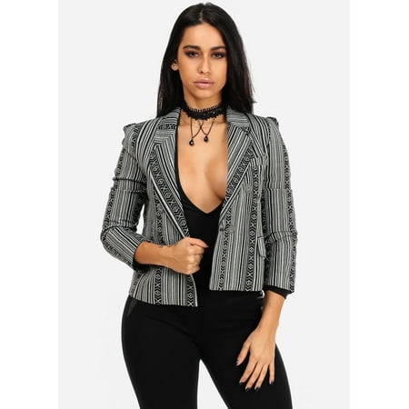 Black blazers for juniors A juniors' blazer adds a professional appearance to any ensemble. A basic black or tan blazer is a great choice for any outfit, while a soft suede and draped design adds a trendy touch to a business casual wardrobe. Though a blazer is a staple of any wardrobe, you can also find a variety of chic outerwear options to add versatility to their.
