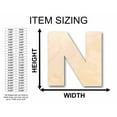 thumbnail image 2 of Unfinished Wood Block Letter N - Craft - up to 46" DIY 12" / 1/2", 2 of 3