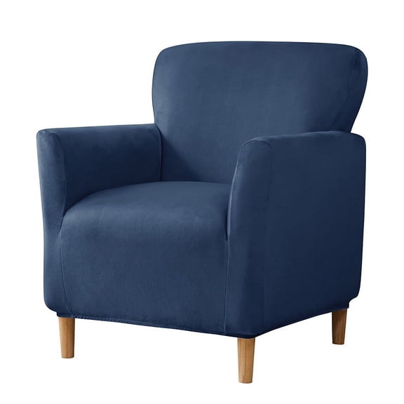 Namzi Armchair Slipcovers, 1 Piece Stretch Armchair Slipcover with Arms, Furniture Protector, Office Reception Chair Cover for Home,Dark Blue
