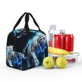 thumbnail image 4 of Disketp Futuristic Blue Light White Tiger Lunch Bag for Women Men, Leakproof Thermal Cooler Sack Food Handbags Case High Capacity forTravel Work School Picnic, 4 of 5