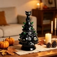 thumbnail image 4 of Cadancy Halloween Decorations Ceramic LED Light Up Cat Tree Ornament for Mantel Shelf Table Centrepiece Decor Spooky Seasonal Home Decor Night Light Holiday Gift, 4 of 8