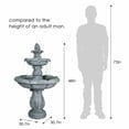 thumbnail image 4 of Hamiedun 48" H Elegant Water Fountain Outdoor Garden - Decorative Water Fountain Outdoor with Intricate Design for Patio, Backyard, Lawn, Outside Decor, 4 of 5